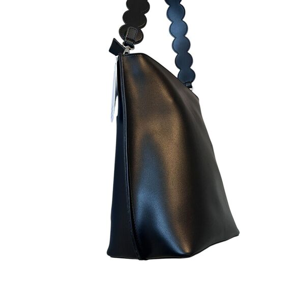 Melie Bianco Black Cecilia Saddle Large Tote Bag - Picture 9 of 14